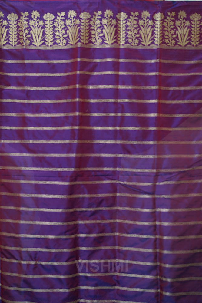 Midnight Blue Pure Silk Kadwa Brocade Banarasi Saree