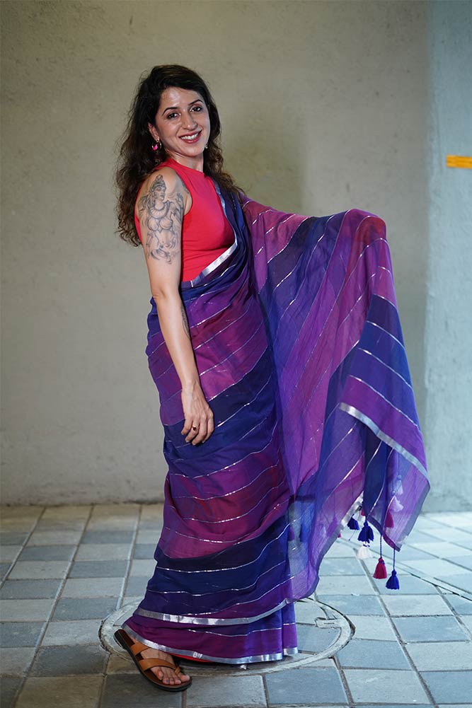 Mul cotton Multicolor Saree