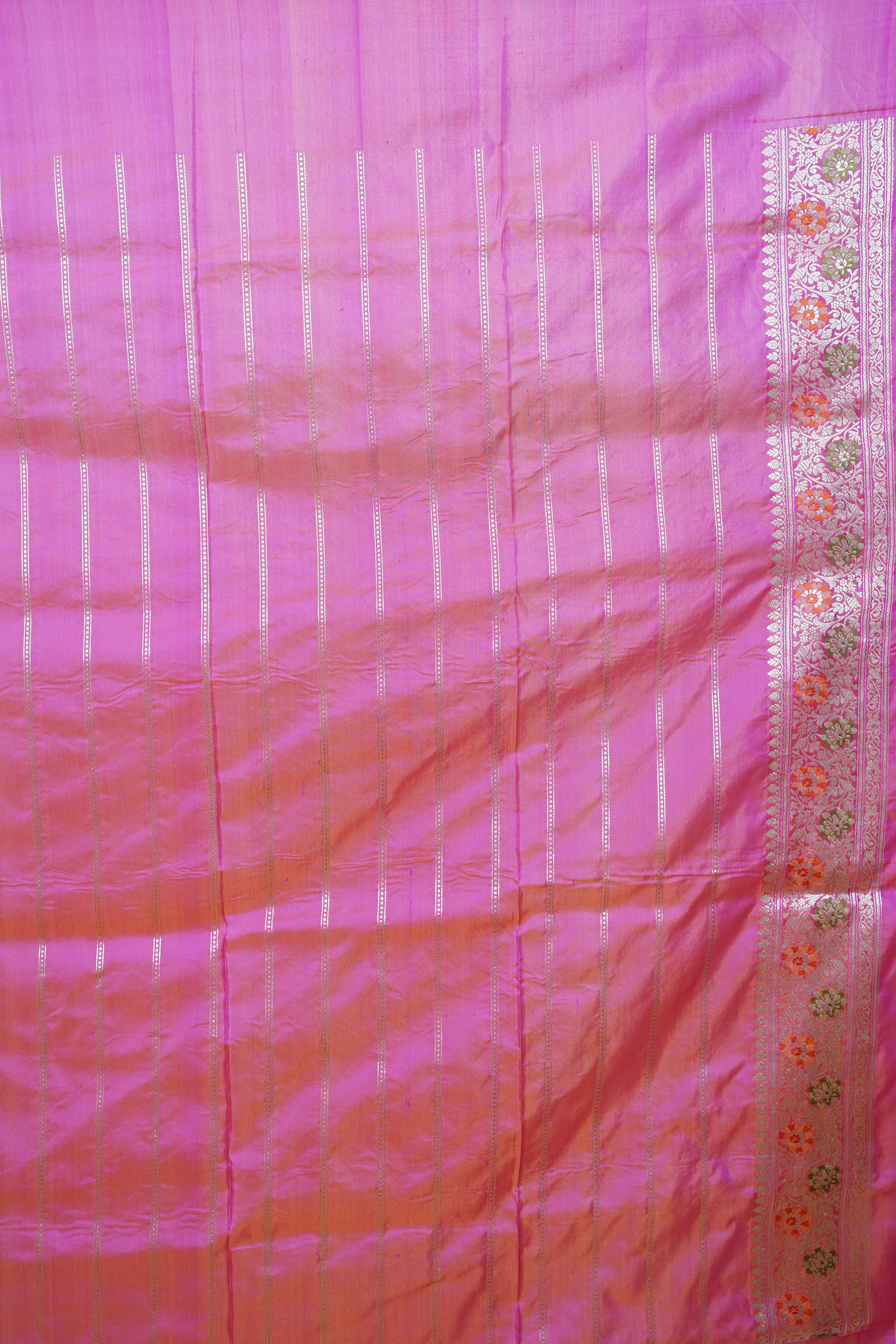 Blush Pink Pure Silk Kadwa Gold Zari Brocade Banarasi Saree