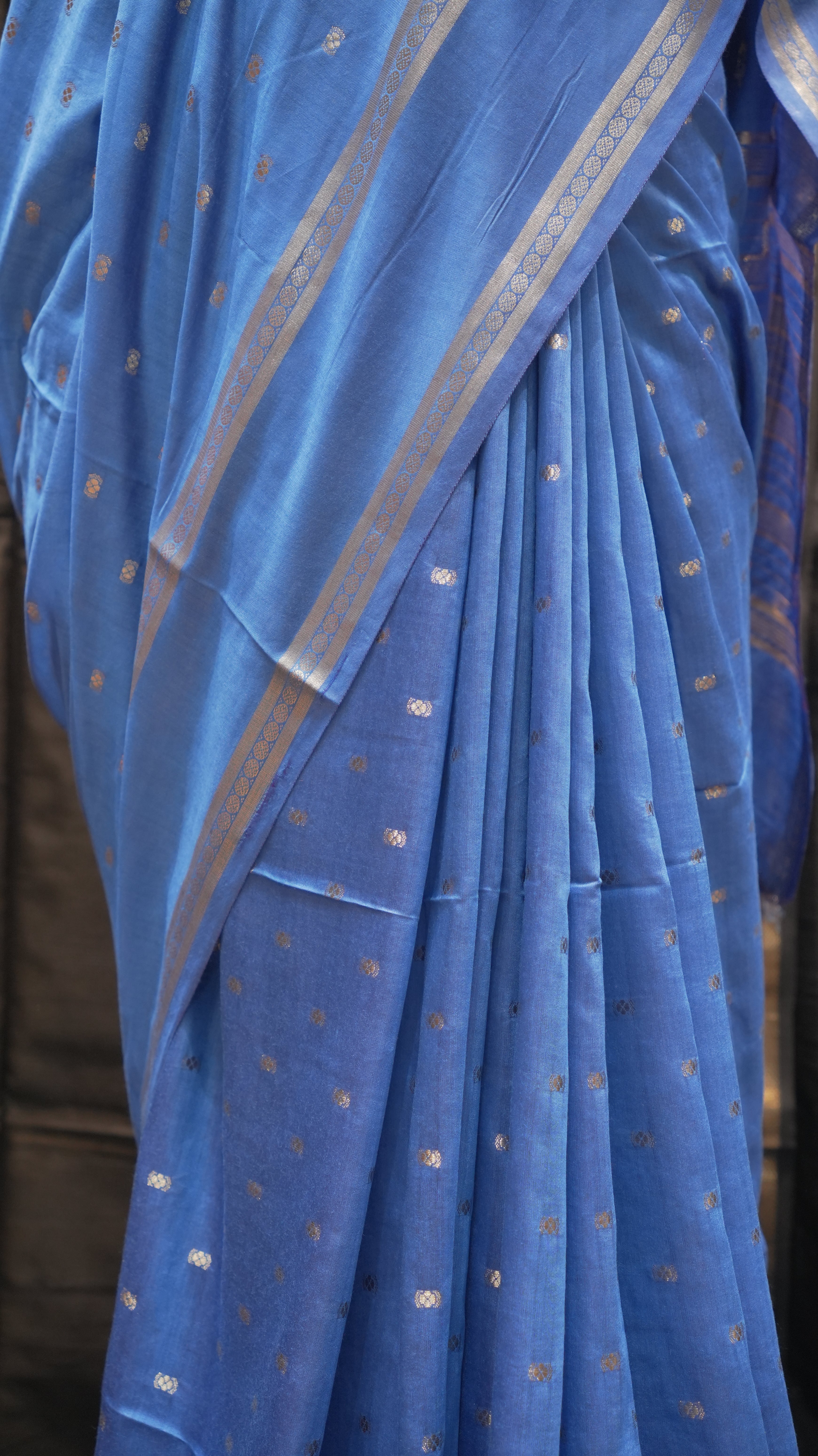 Blue Natural Art Silk Sarees