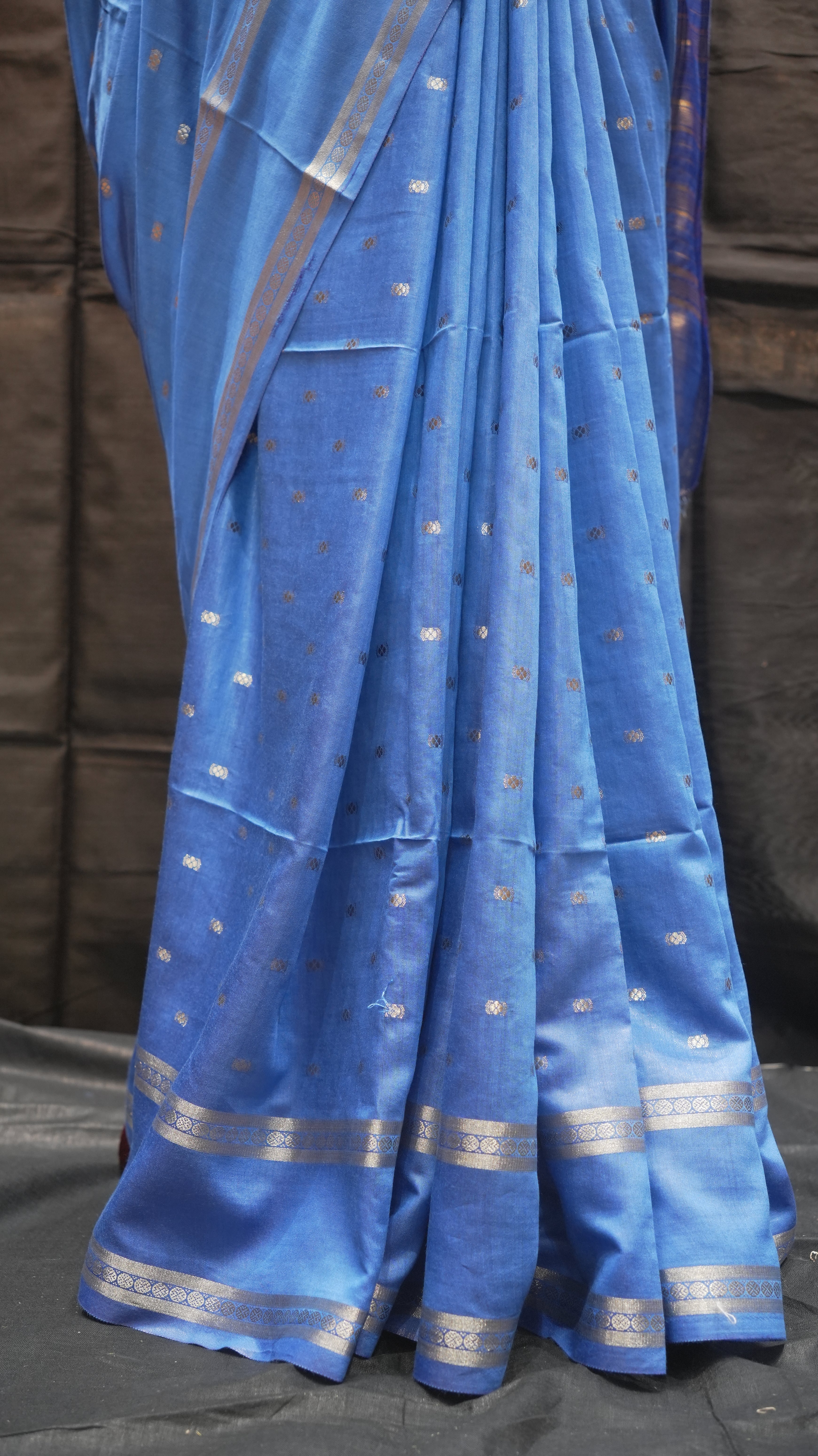 Blue Natural Art Silk Sarees