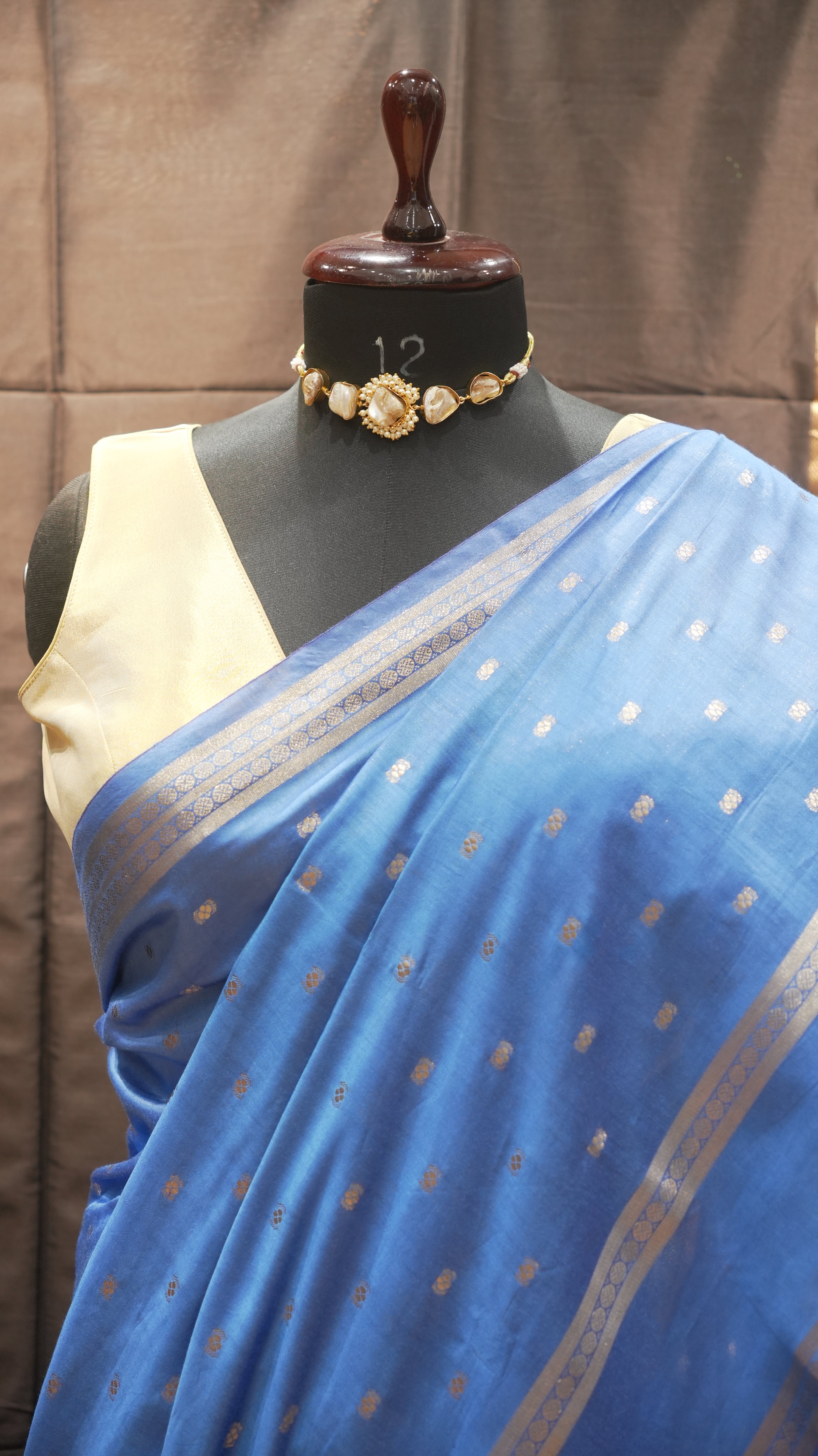 Blue Natural Art Silk Sarees