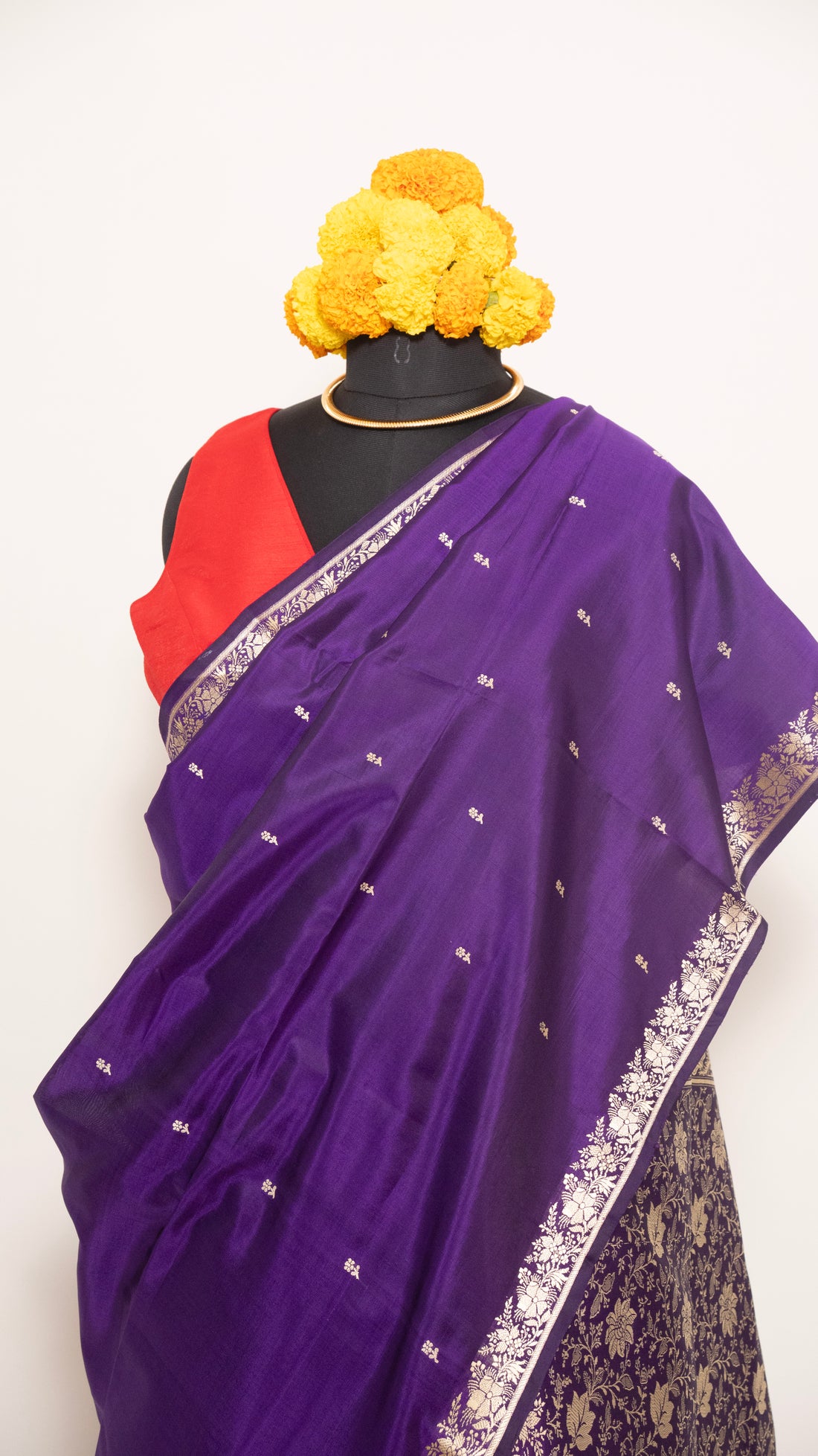 Purple Pure Silk Handloom Resham Pallu Banarasi Sarees