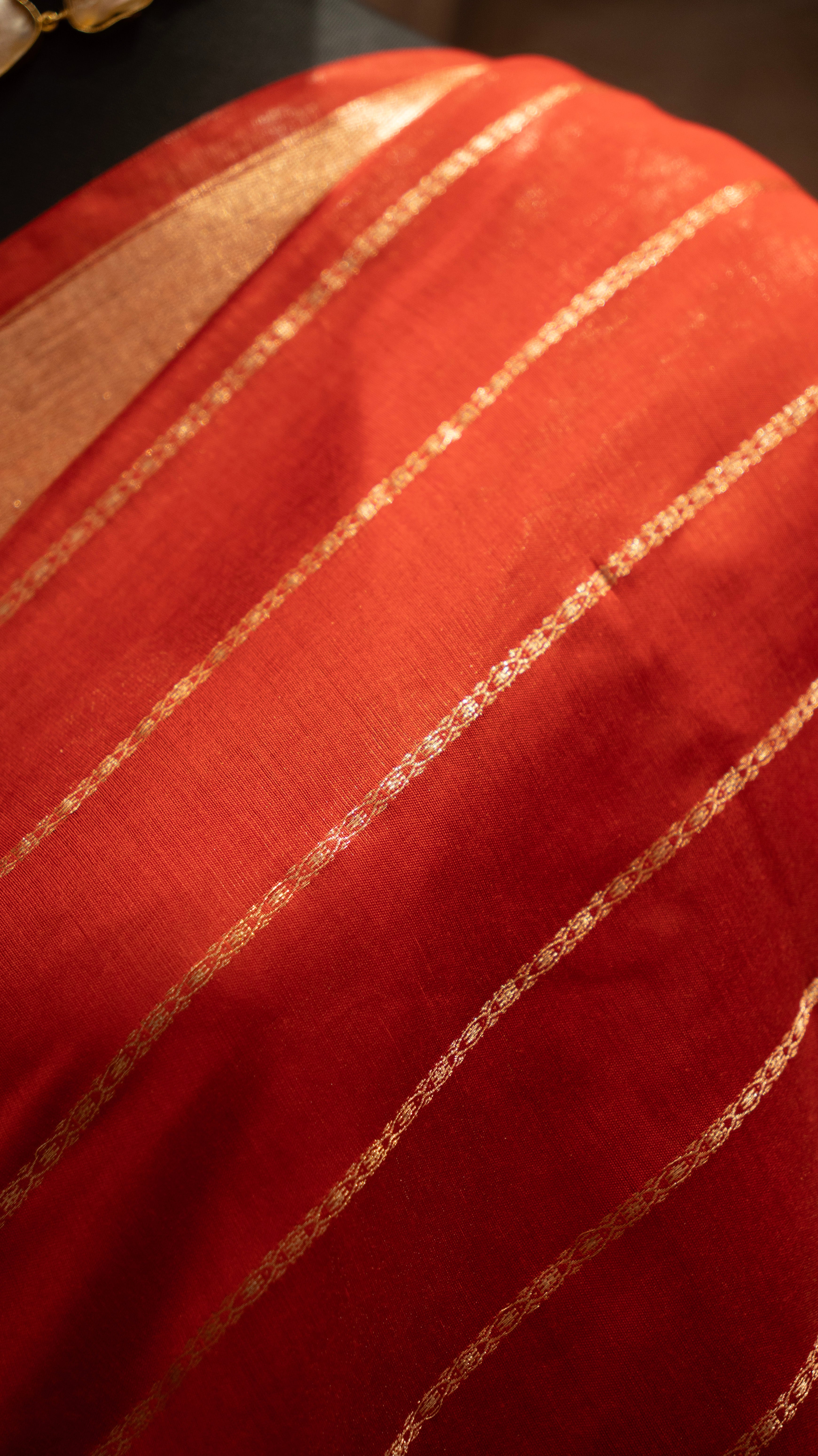 Red Natural Art Silk Butti Saree