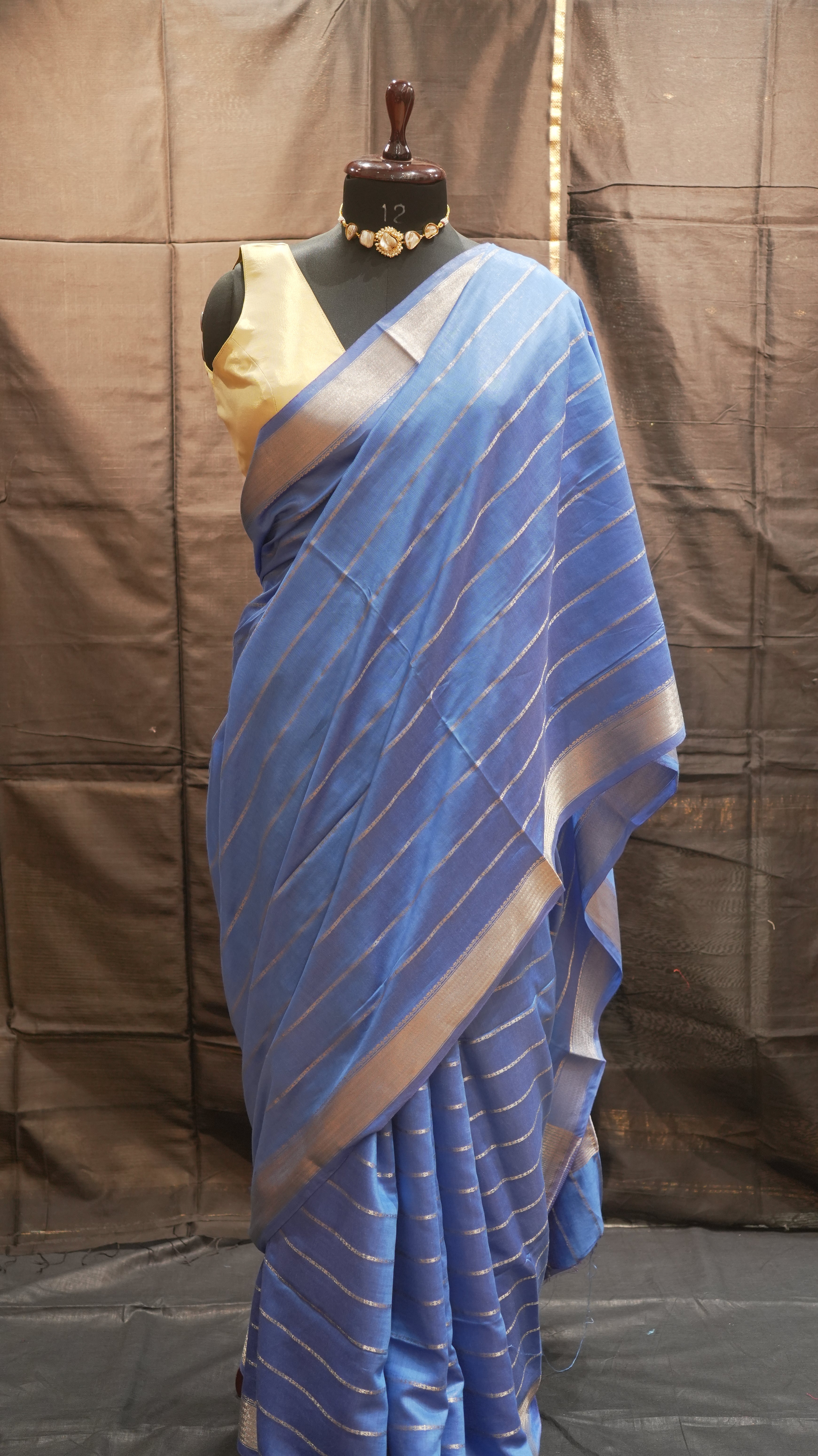Blue Natural Art Silk Sarees