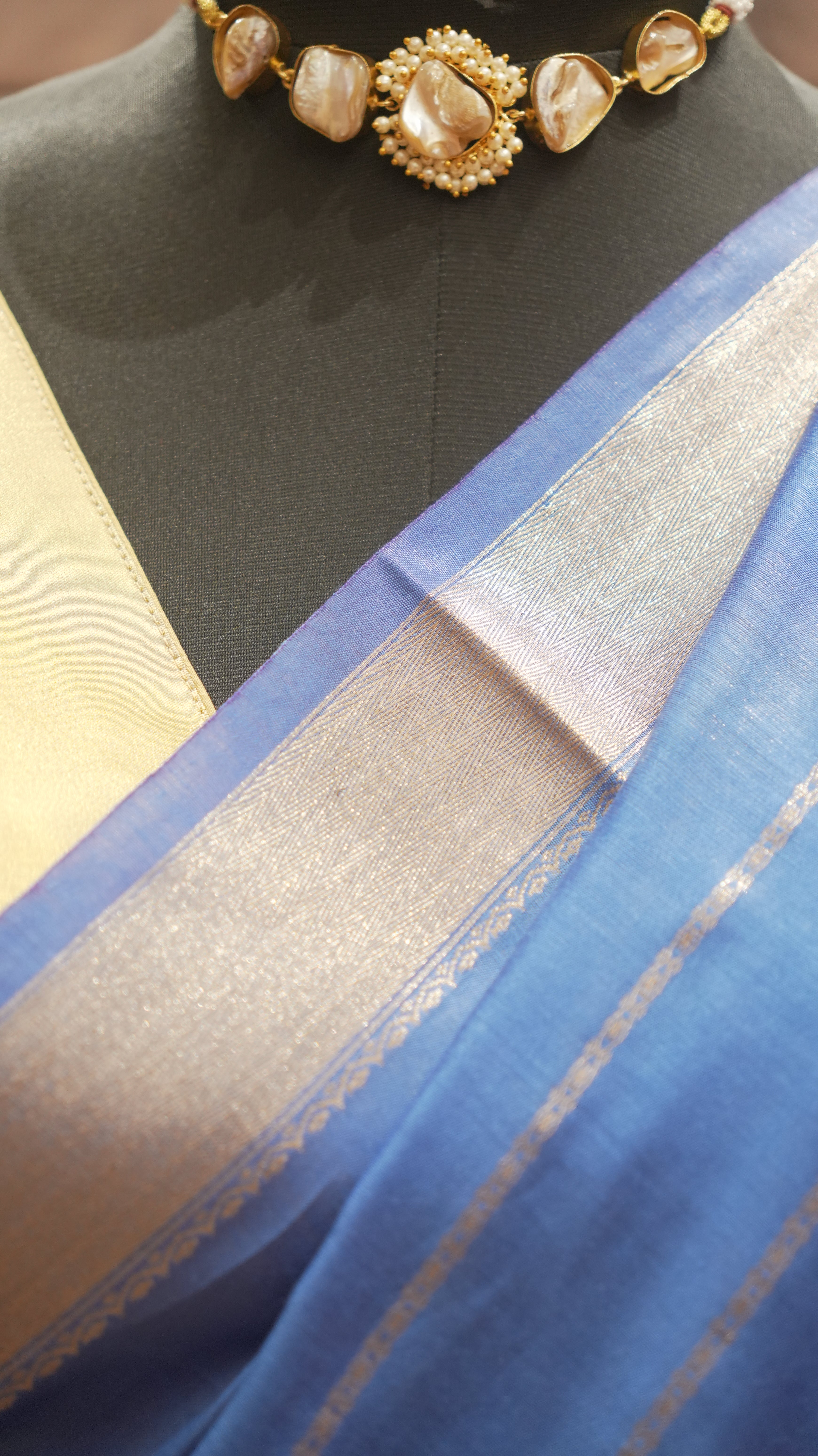 Blue Natural Art Silk Sarees