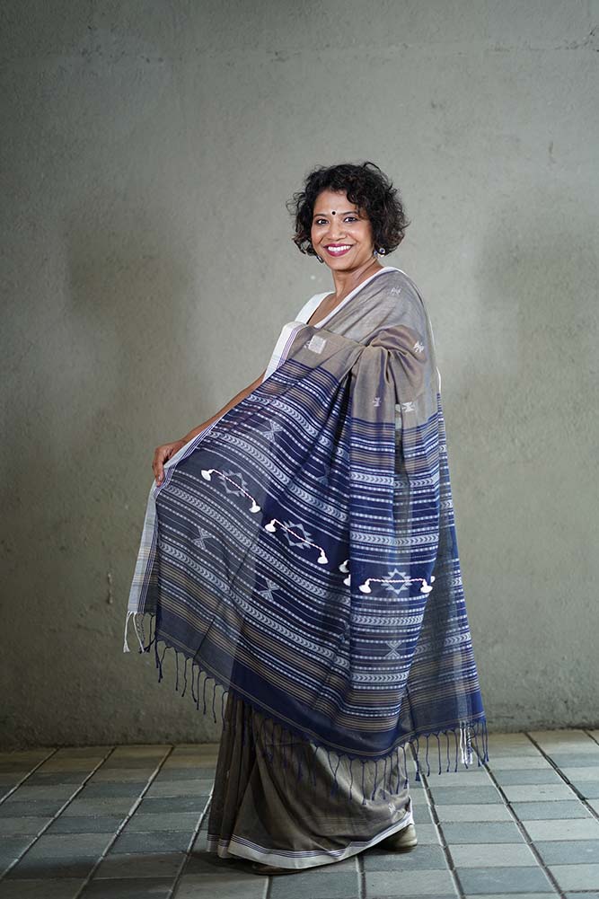 Bhujodi inspired handloom cotton