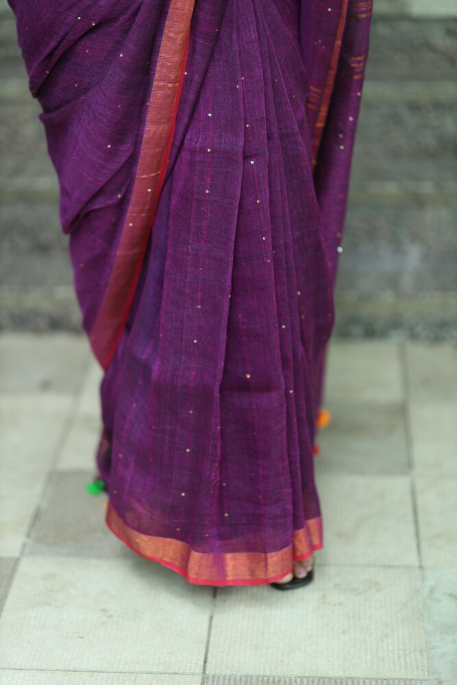 Purple Sequence Linen