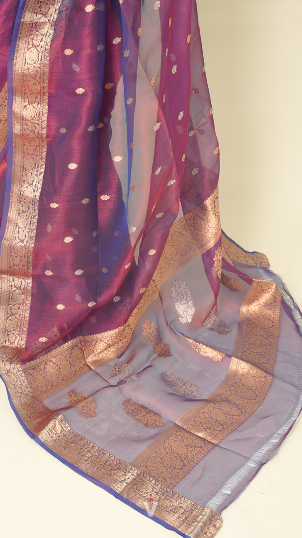 Tissue Silk Handloom Banarasi Saree for Weddings and Festivals